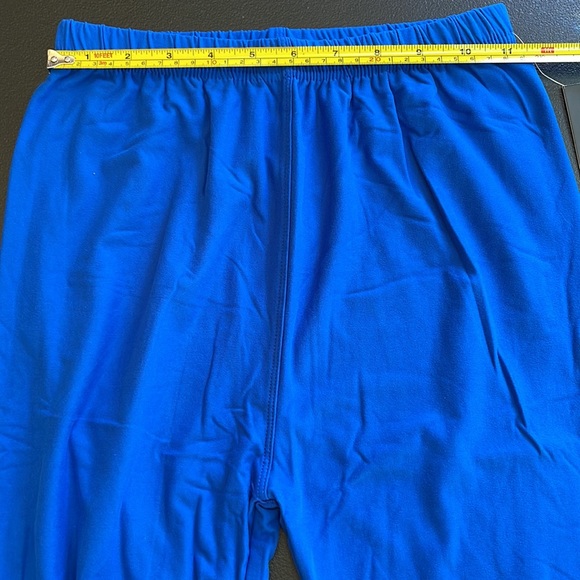 BLUE NEW MIX LEGGINGS.   ONE SIZE.  STRETCH SOUBLE STRETCHED - Picture 4 of 7